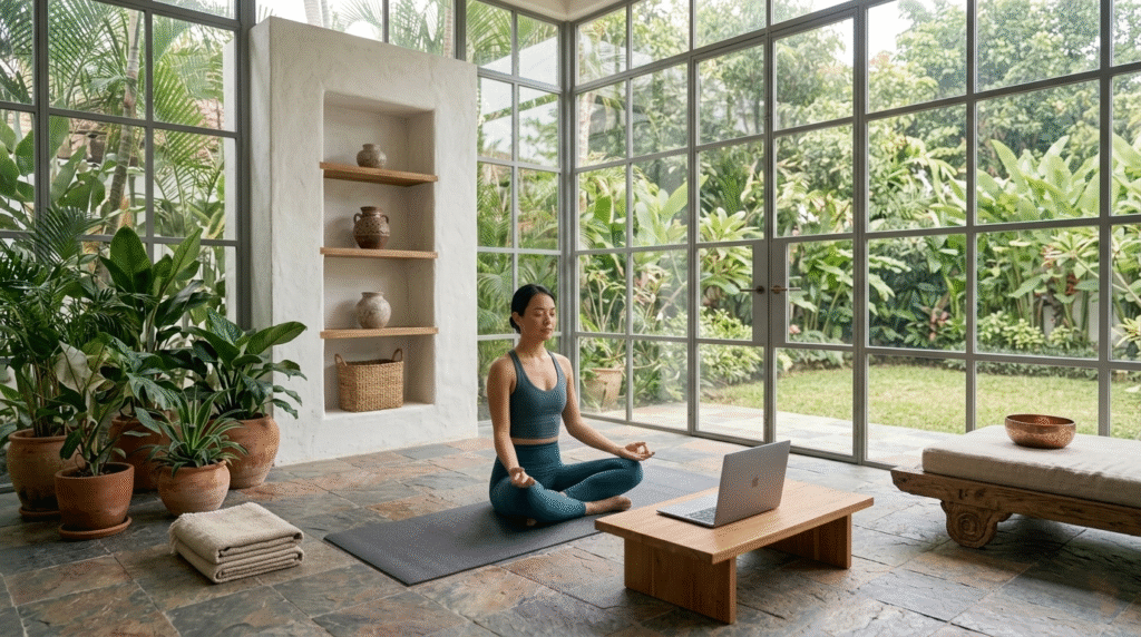 morning yoga meditation routine for stress relief